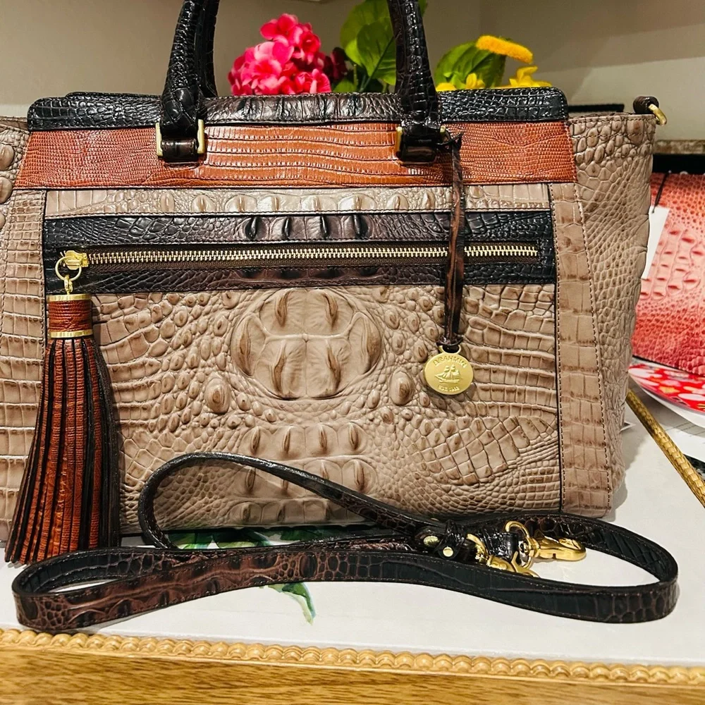 Brahmin Osprey Tri-Texture Anna Satchel